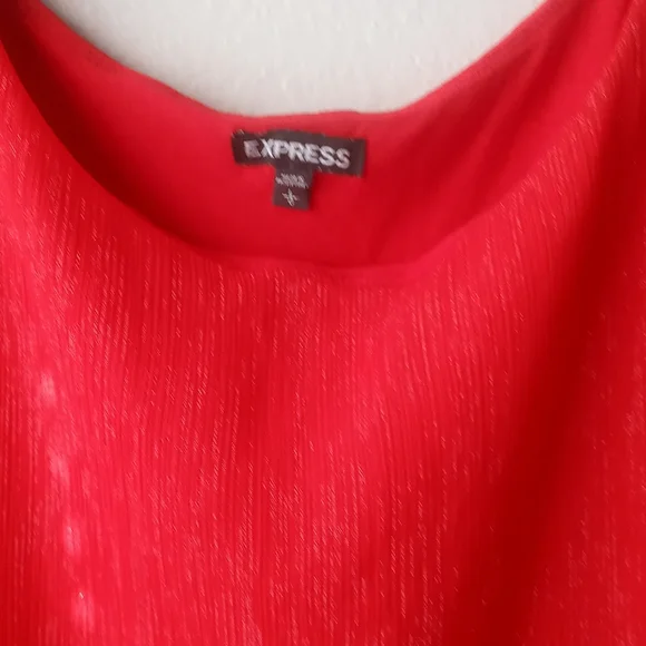 Express short sleeve Top w/overlay - Picture 2 of 8